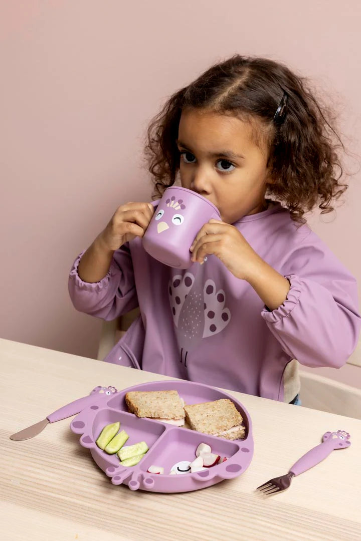Trixie prato de silicone com divisórias e ventosa - mrs. peacock +4 meses