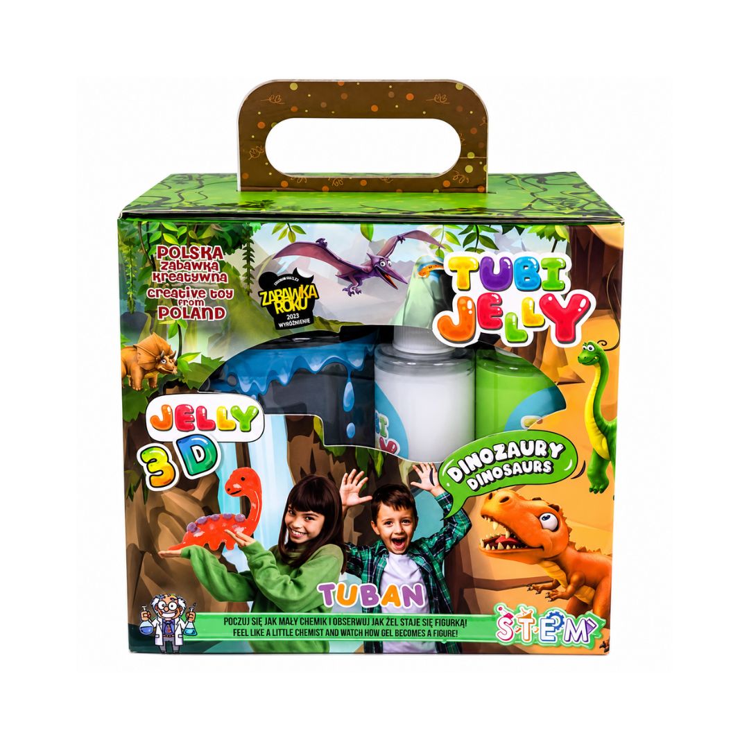 Tuban set tubi jelly com 6 cores e aquário dinossauros + 3 anos