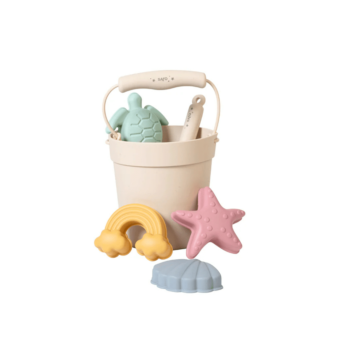 Saro conjunto de praia "play & fun" em silicone 6 unidades