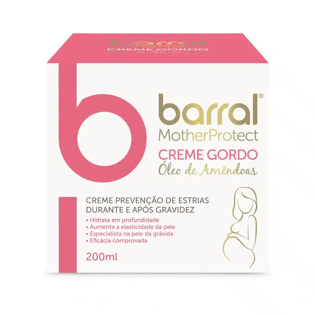 Barral motherprotect creme gordo com óleo de amêndoas doces 200 ml