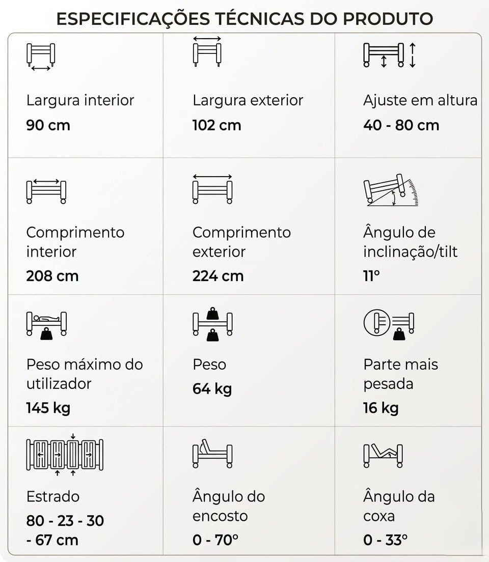 Cama elétrica accent elevatória