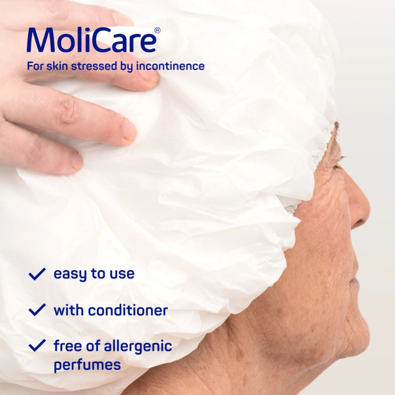 Touca de lavagem do cabelo sem enxaguar molicare