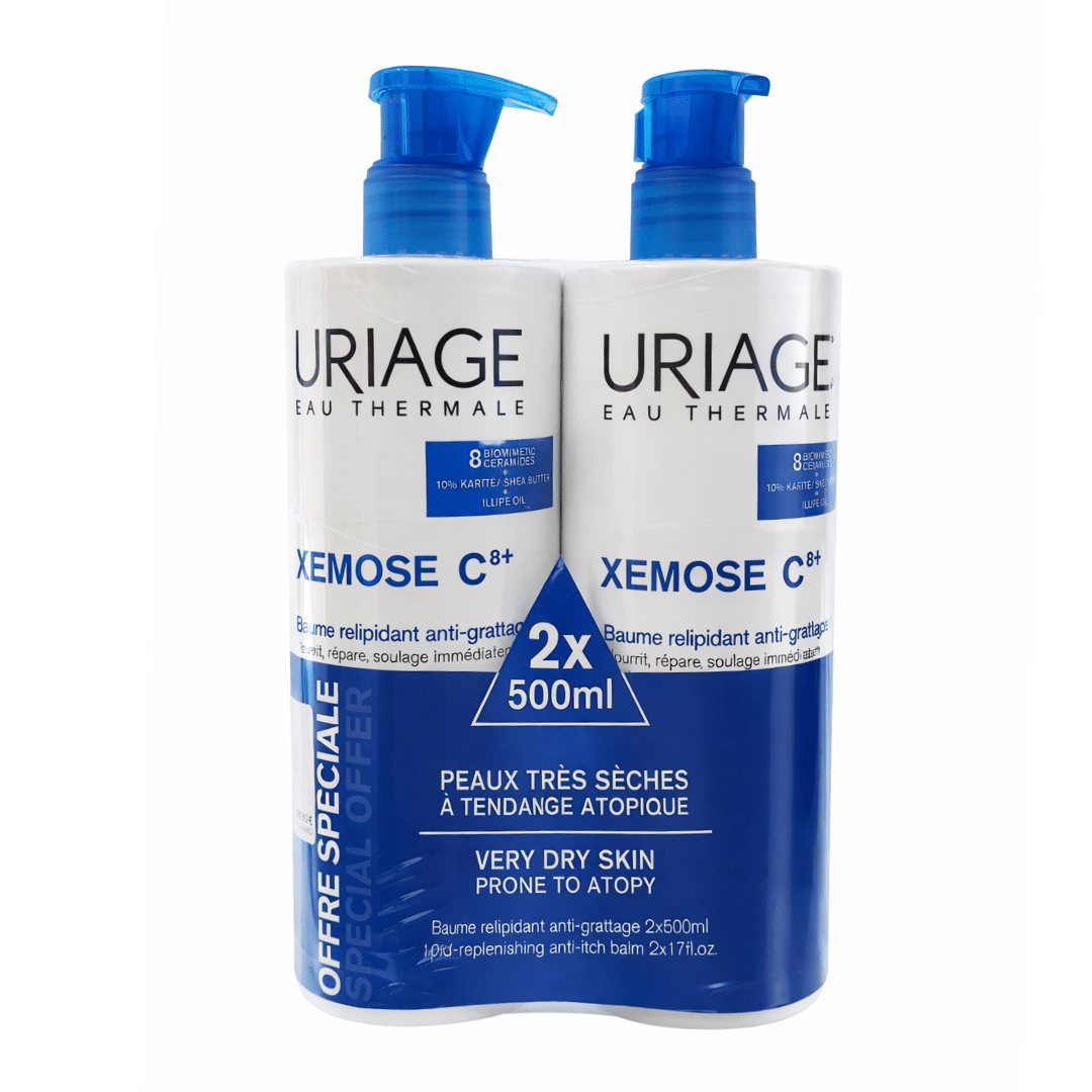 Uriage xemose c8+ bálsamo pack promocional 500mlx2